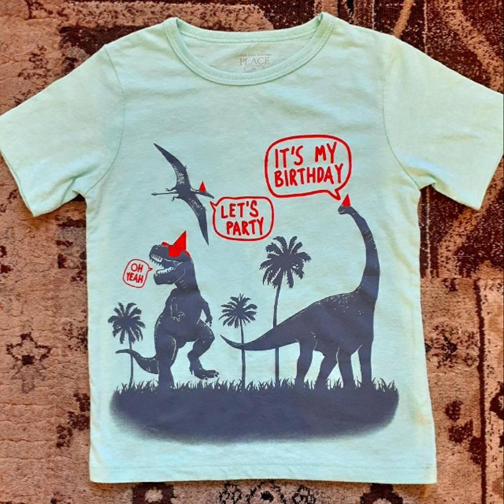 NWOT Happy Birthday T-Shirt with Dinosaurs